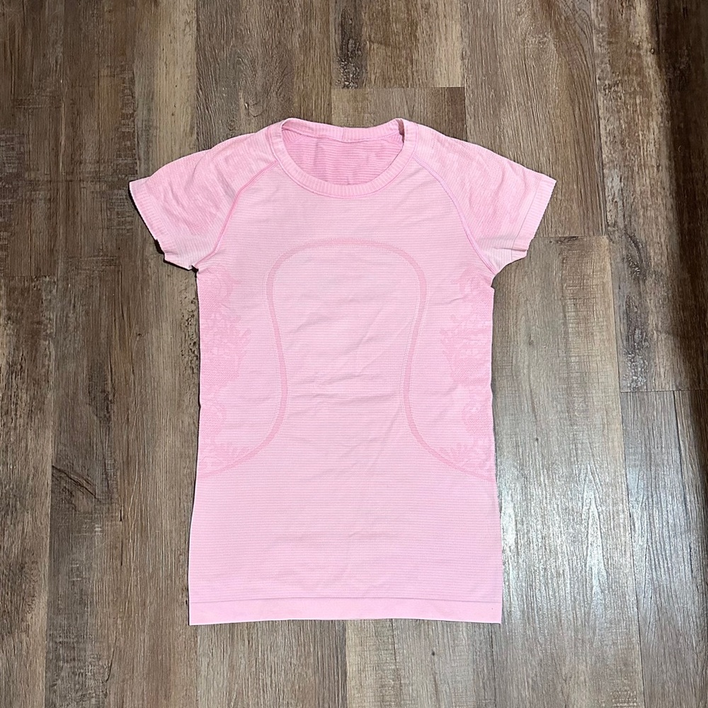 Pink Lululemon Swiftly Tech Short Sleeve